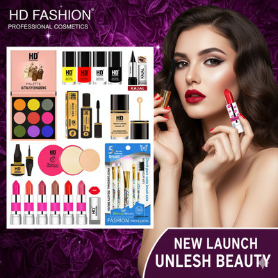 HD Fashion 21 Pcs ULTIMATE BEAUTY PRO KIT- All Occasion Makeup Kit Full Set Combo hd106(Pack of 21)