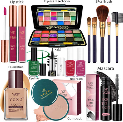 VOZO Makeup Kit Sets One-stop Beauty Package for Beginners and Professionals Set-348(Pack of 15)