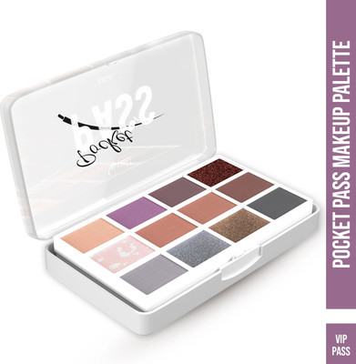 Glam21 Pocket Pass All-in-1 Face Palette Eyeshadow+Compact+Blush+Highlighter & Brushes