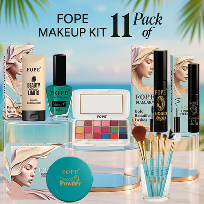 FOPE Makeup Combo for Women Beauty Essentials Gift Ready Daily Wear Cosmetic Pack Kit(Pack of 11)