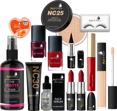 swenky waterproof makeup combo for women & girls 13item in package(13 Items in the set)