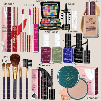 VOZO Makeup Kit Combo for Women Dream Collection with Rare Pigments Daily Wear ST-403(Pack of 16)