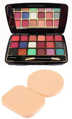 HINSHITSHU J & F 18 Multicolor Eyeshadow Palette With 2 in 1 Blender Puff