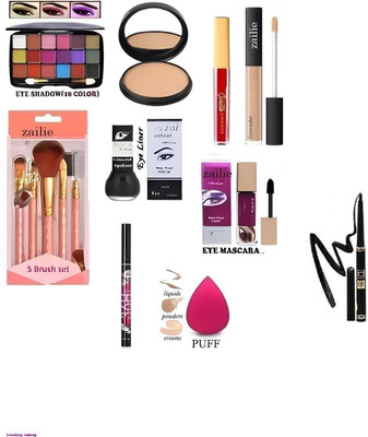 Zailie Creative Makeup Combo With Full Eye Kit(Pack of 10)