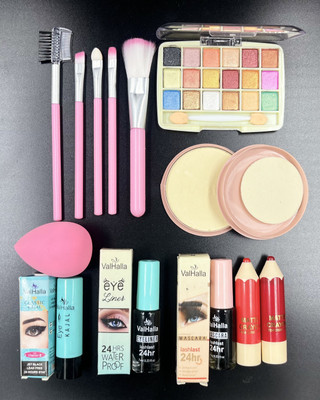 Valhalla 9 items all in one everyday makeup kit full set combo(Pack of 9)