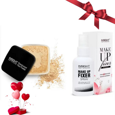 Insight Flawless Matte HD Finishing Loose Compact Powder (13) & Make Up Fixer(Pack of 2)