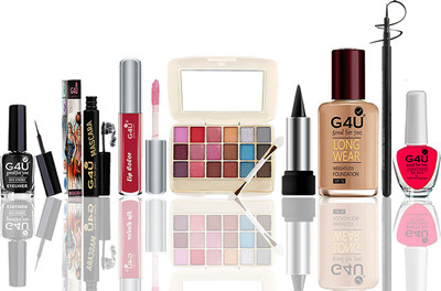 G4U Everyday Elegance: 8 Pcs Complete Makeup Kit for Day to Night Looks A32(Pack of 8)