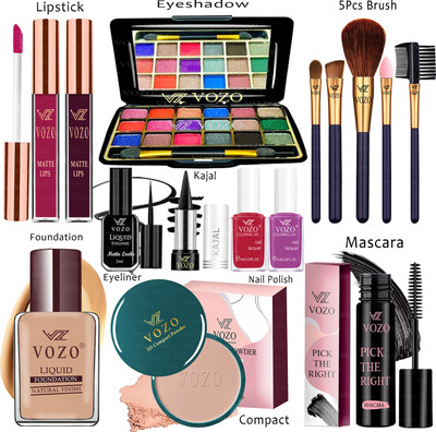 VOZO Makeup Kit Sets One-stop Beauty Package for Beginners and Professionals Set-34(Pack of 15)