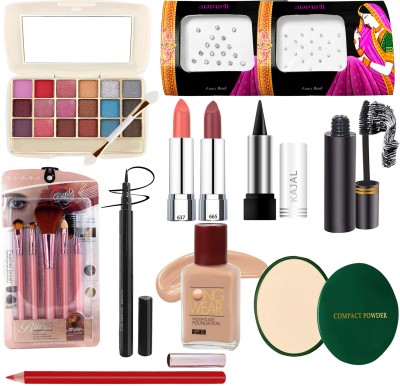 G4U 16 Piece Complete Makeup Kit for women | Glamour Festive Makeup Set 121
