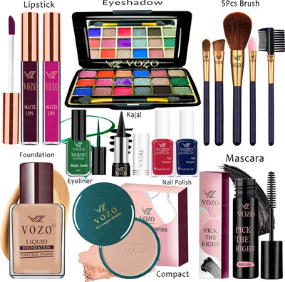 VOZO Makeup Kit Sets One-stop Beauty Package for Beginners and Professionals KT-235(Pack of 15)