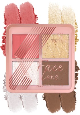 Half N Half Face Luxe 4 in 1 Blush & Highlighter & Contour Long Lasting Lightweight Texture