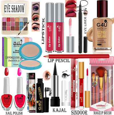 G4U Complete Makeup Kit for Women 11092024A54(Pack of 17)