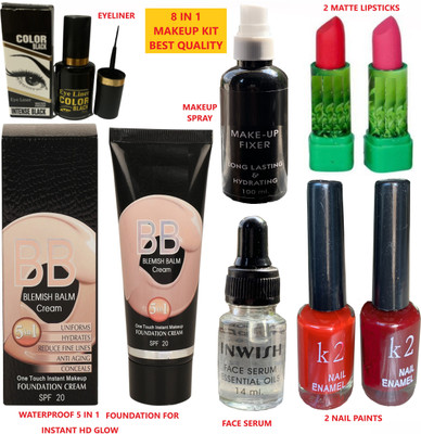 INWISH 8 set new makeup kit for all skin types(Pack of 8)