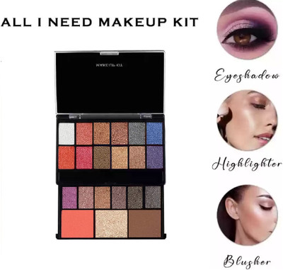 Arcanuy SHIMMERY SHINE 18 EYE SHADOW 1 HIGHLIGHTER & 1 BLUSHER WATER PROOF 20 g(multi color)