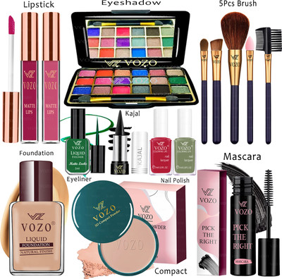 VOZO Makeup Kit Sets One-stop Beauty Package for Beginners and Professionals Set-352(Pack of 15)