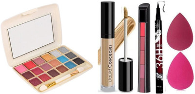 lately EYESHADOW WITH EYELINER CONCEALER LIPSTICK & PUFF