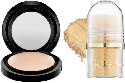 KAIASHA DAILY USE MINI MAKEUP COMBO 1 COMPACT POWDER WITH POWDER GOLDEN HIGHLIGHTER