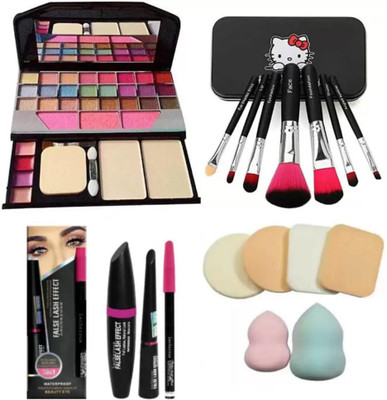VULPIX Makeup Brush set & 3in1 combo Mascara,(6 Items in the set)