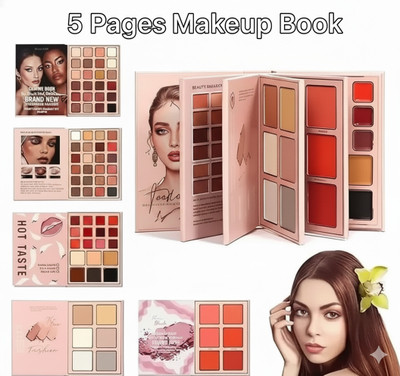 zemglam 5-in-1 Professional Makeup Kit – Eyeshadow, Blush, Contour & Lip Palette