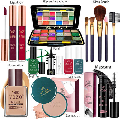 VOZO Makeup Kit Sets One-stop Beauty Package for Beginners and Professionals ST-23(Pack of 15)