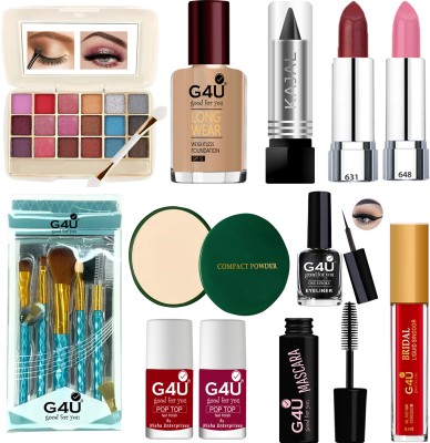 G4U 16 Pcs. Complete makeup kit for woman makeup products gift set 29092023 A17(Pack of 16)