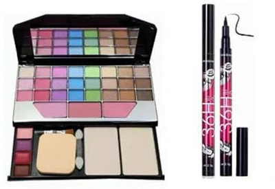 OREAL GLOW Multicolour Makeup Kit with 36H Eyeliner Pencil(Pack of 2)