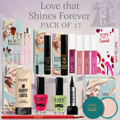 FOPE Makeup Kit Waterproof for College Girls premium daily wear beauty combo(Pack of 17)