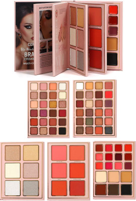 VARS LONDON All-in-One Makeup Book Palette,Eyeshadow,Highlighter,Matte Blusher Contours