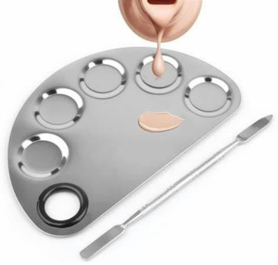 SIYDHA Large Makeup Mixing Area Palette With Comfortable Thumb Hole & Spatula Tool
