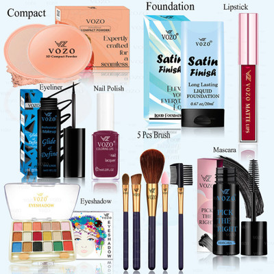 VOZO Premium Makeup Kit with Full-Face Essentials – High-Quality Combo-45(Pack of 12)
