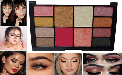 REIMICHI New Professional 8 Color Eyeshadow & 2 Blusher & 2 Highlighter Face Makeup Kit
