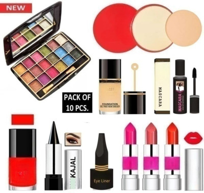 Valhalla All in one face makeup combo kit for women and girls(Pack of 10)