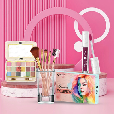 NOY Makeup kit Children Brushes Lipstick Eyeshadow Complete Set makeup kit For Girls(Pack of 7)