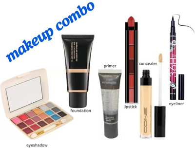 lately EYESHADOW WITH EYELINER CONCEALER FOUNDATION PRIMER & 5IN1 LIPSTICK(6 Items in the set)