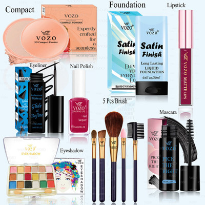 VOZO Premium Makeup Kit with Full-Face Essentials – High-Quality Combo-161(Pack of 12)