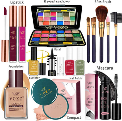 VOZO Makeup Kit Sets One-stop Beauty Package for Beginners and Professionals ST-220(Pack of 15)