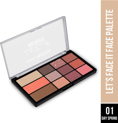 Hilary Rhoda Let’s Face It Face Palette | No Fallout | Matte & Shimmer - 23.4g (Day Spring)