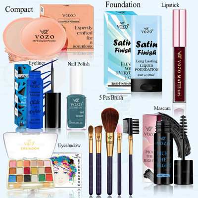 VOZO Premium Makeup Kit with Full-Face Essentials – High-Quality Combo-202(Pack of 12)