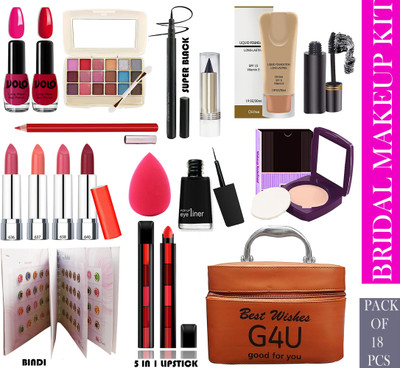 G4U Makeup kit for women fashionable makeup set with Cosmetices Box A31(Pack of 18)