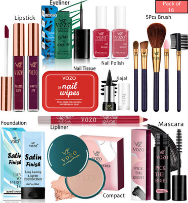 VOZO Complete Makeup Kit with 16 Must-Have Beauty Essentials 265(Pack of 16)