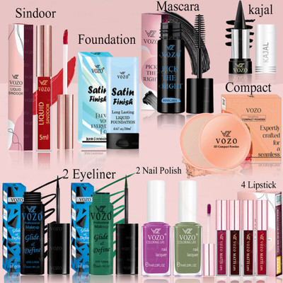 VOZO Full Cosmetic Kit with High-Quality, Skin-Friendly Makeup Combo-387(Pack of 13)