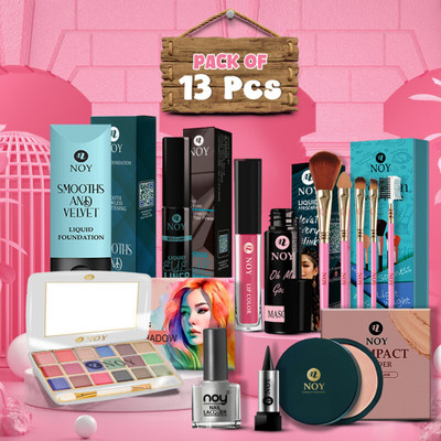 NOY Full Makeup Set Combo For Women Ideal For Dry & Oily Skin Types, Full Coverage(Pack of 13)