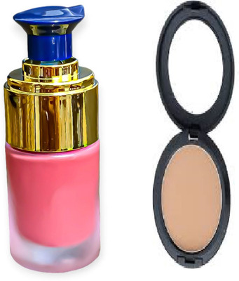 Luipui COMPACT POWDER AND LIGHT PINK BLUSH PACK OF 2(Pack of 2)