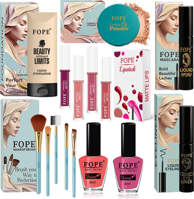 FOPE Makeup Kit & Combo for Women Affordable All in One Complete Daily Use Makeup Set(Pack of 15)