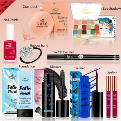 VOZO Festive Collection Royal Makeup Kit Best Anniversary Gift for Her Set-32(Pack of 10)