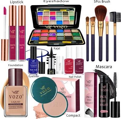 VOZO Makeup Kit Sets One-stop Beauty Package for Beginners and Professionals Set-179(Pack of 15)