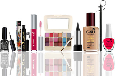 G4U Everyday Elegance: 8 Pcs Complete Makeup Kit for Day to Night Looks A38(Pack of 8)