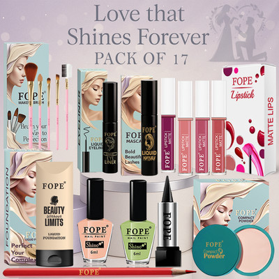 FOPE Makeup Kit Waterproof for Beginners waterproof long wear daily use beauty(Pack of 17)