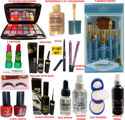 INWISH 21 in 1 makeup kit set for Wedding bridal party function & daily use(Pack of 21)