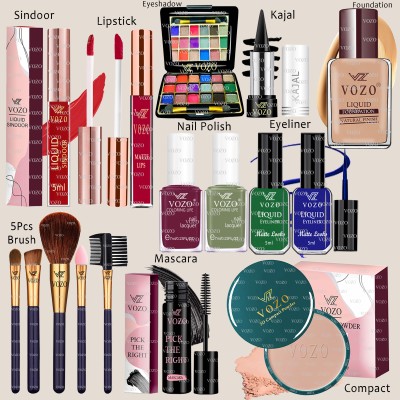 VOZO Makeup Kit Combo for Women Dream Collection with Rare Pigments Daily Wear ST-382(Pack of 16)